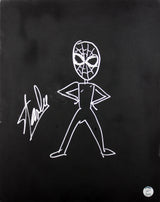 Stan Lee Authentic Signed 16x20 Canvas w/ Spider-man Sketch PSA/DNA #W00381