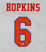 Deandre Hopkins Autographed White College Style Jersey- JSA W Authenticated *6
