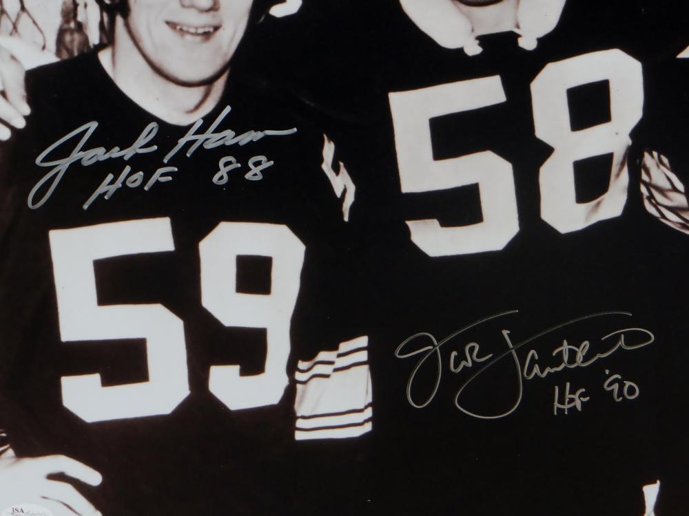 Ham Lambert Russell Steelers Signed 16x20 B&#38;W Photo W/ 2 insc-JSA W Auth *Si