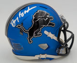 Barry Sanders Signed Detroit Lions OFA 24 Mini Football Helmet - Schwartz