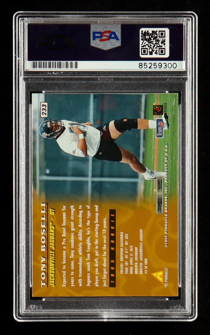 Tony Boselli Signed 1995 Pinnacle #233 PSA/DNA Certified Authentic Auto