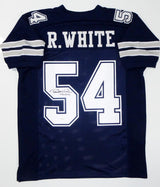 Randy White Autographed Blue Dbl Stitch Pro Style Jersey w/ HOF - JSA W Auth *5