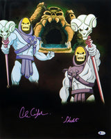 Alan Oppenheimer Autographed Skeletor 16x20 Dual Image Photo- Beckett Auth *Purp