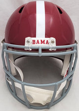 Mac Jones Autographed Alabama Crimson Tide Red Full Size Replica Speed Helmet Beckett BAS Witness Stock #206520