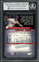 Chipper Jones Autographed 2000 Fleer Focus Card #118 Atlanta Braves Beckett BAS #13020802