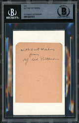 Alf Kid Pattenden Autographed 2.5x3.5 Cut "With Best Wishes" Beckett BAS #13021012