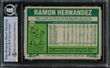 Ramon Hernandez Autographed 1977 Topps Card #468 Chicago Cubs Beckett BAS #14230956