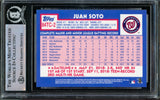 Juan Soto Autographed 2019 Topps Chrome Refractor 1984 Rookie Card #84TC-2 New York Yankees Beckett BAS #14231624