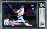 Juan Soto Autographed 2018 Topps Chrome Update Rookie Card #HMT98 New York Mets Beckett BAS #14231635