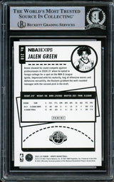 Jalen Green Autographed 2021-22 NBA Hoops Purple Rookie Card #218 Houston Rockets Beckett BAS #14231676