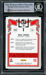 Mac Jones Autographed 2021 Donruss Rookie Card #40 Alabama Crimson Tide Beckett BAS #14231881