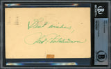 Fred Hutchinson Autographed 3.25"x5.25" Government Postcard Detroit Tigers "Best Wishes" Beckett BAS #14232621
