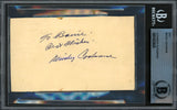 Mickey Cochrane Autographed 3"x5" Government Postcard Detroit Tigers "To Barrie" (Trimmed Down) Beckett BAS #14232625