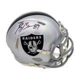 Brock Bowers Signed Las Vegas Raiders Speed Mini Helmet - Beckett