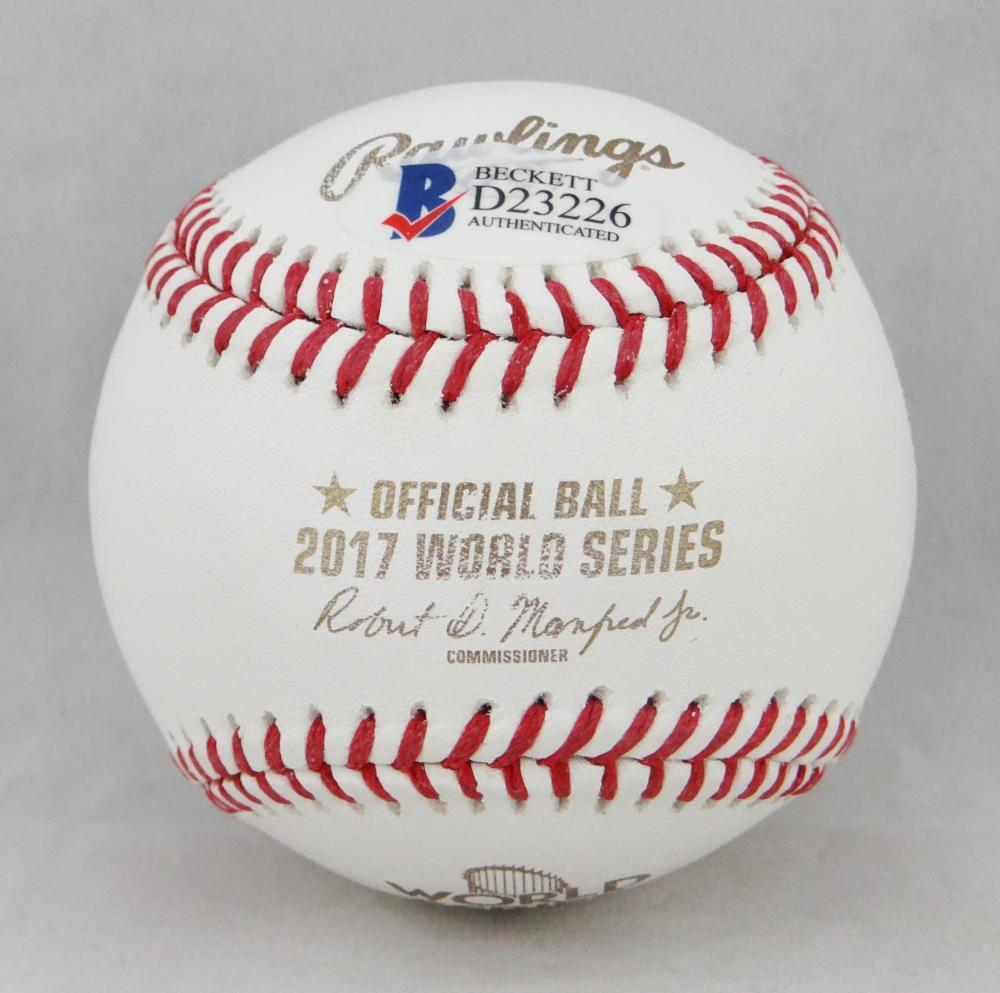 George Springer Autographed World Series Rawlings OML Baseball - Beckett Auth