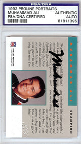 Muhammad Ali Autographed 1992 Proline Portraits Card PSA/DNA #81811395