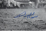 Frank Gifford HOF Autographed 16x20 B&W Running Photo- JSA W Authenticated