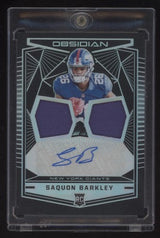2018 Panini Obsidian Saquon Barkley Rookie Jersey Ink /100