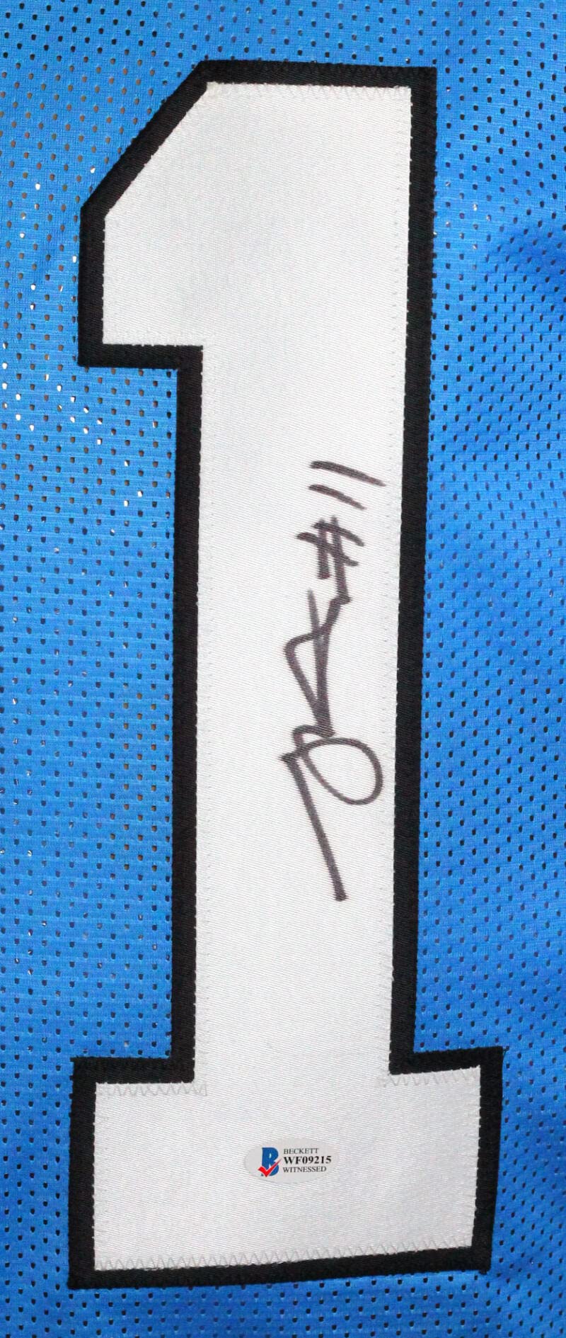 Robby Anderson Autographed Blue Pro Style Jersey- Beckett W *Black