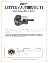 Eddie Vedder Pearl Jam Authentic Signed Rogue Acoustic Guitar BAS #AG010174