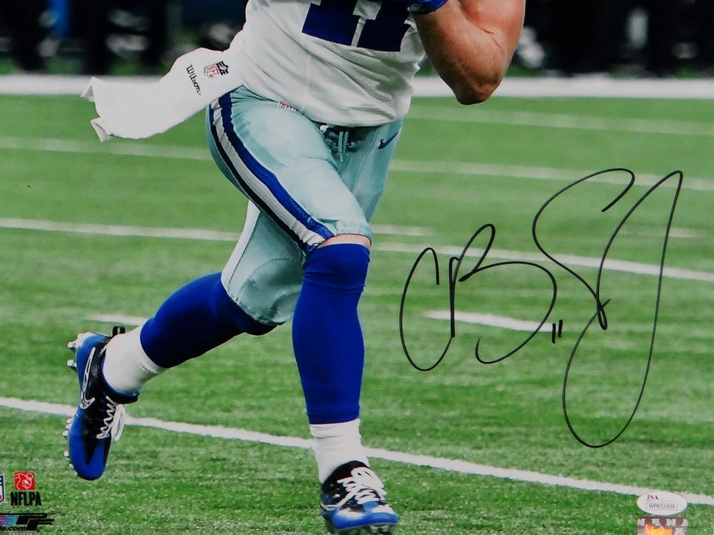 Cole Beasley Autographed Cowboys 16x20 On Field w/ Ball PF Photo- JSA W Auth *Bl