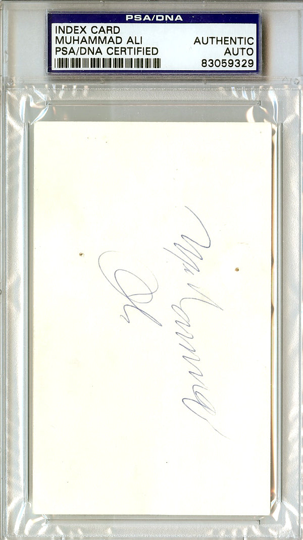 Muhammad Ali Autographed 3x5 Index Card Vintage PSA/DNA #83059329
