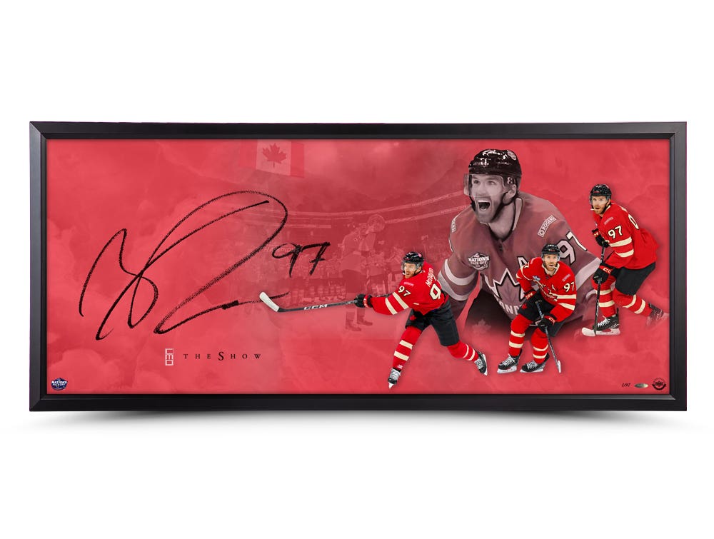 Connor McDavid Autographed Team Canada The Show Canada on Top Red Framed Display UDA