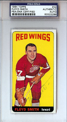 Floyd Smith Autographed 1964 Topps Card #42 Detroit Red Wings PSA/DNA #83322299