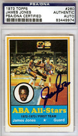 James Jones Autographed 1973 Topps Card #260 Utah Stars PSA/DNA #83449974