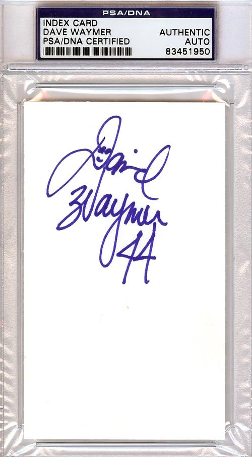 Dave Waymer Autographed 3x5 Index Card New Orleans Saints PSA/DNA #83451950