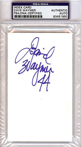 Dave Waymer Autographed 3x5 Index Card New Orleans Saints PSA/DNA #83451950