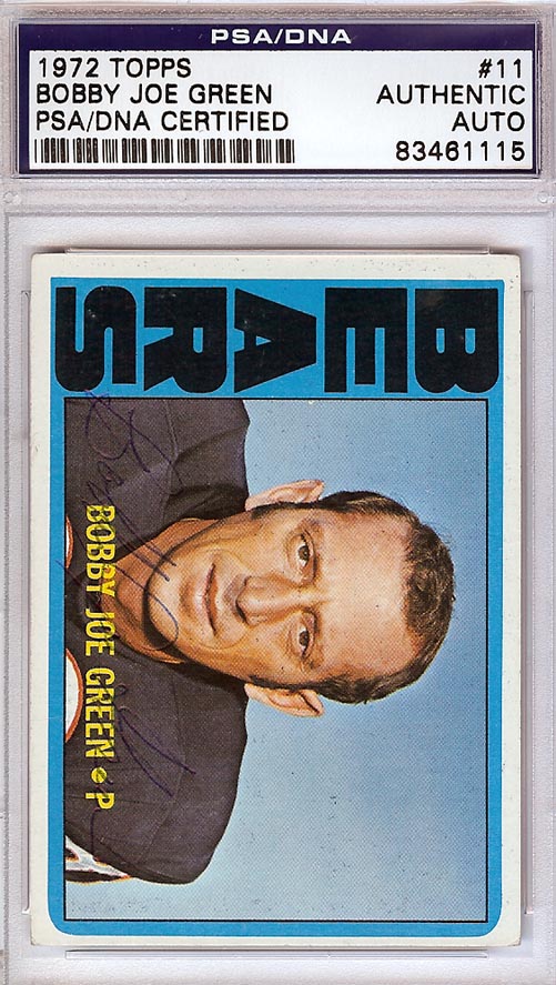 Bobby Joe Green Autographed 1972 Topps Card #11 Chicago Bears PSA/DNA #83461115