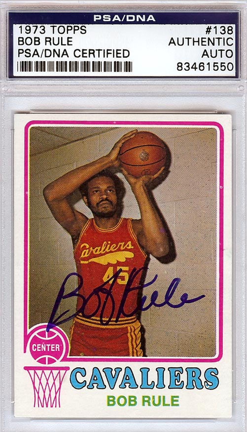 Bob Rule Autographed 1973 Topps Card #138 Cleveland Cavaliers PSA/DNA #83461550