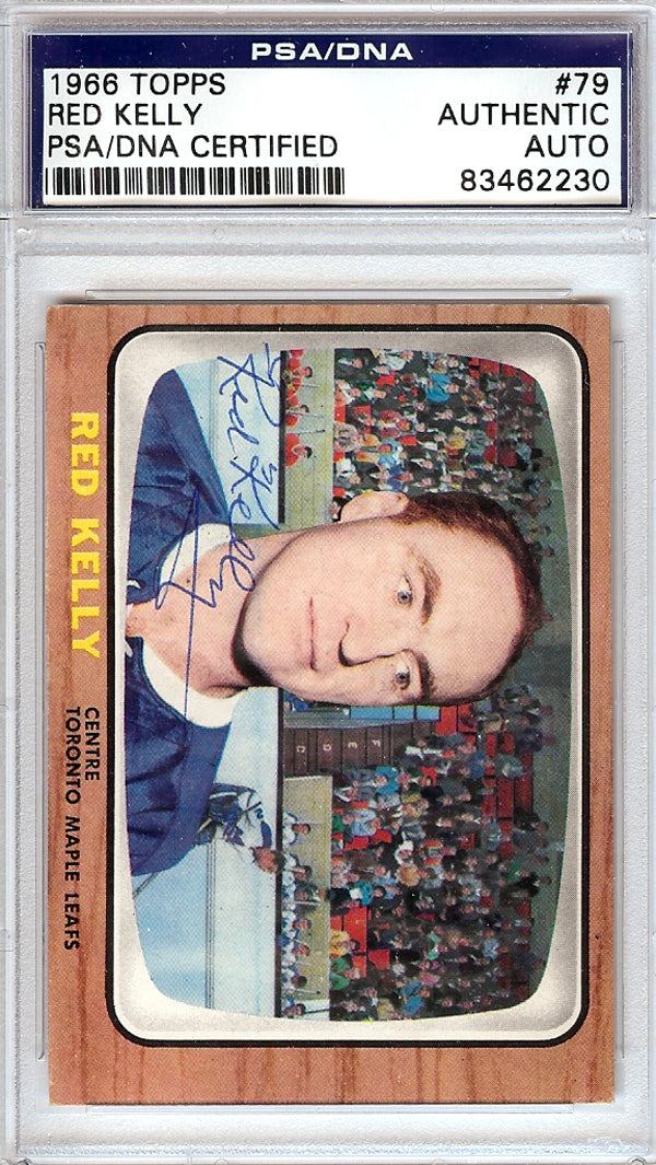 Red Kelly Autographed 1966 Topps Card #79 Toronto Maple Leafs PSA/DNA #83462230
