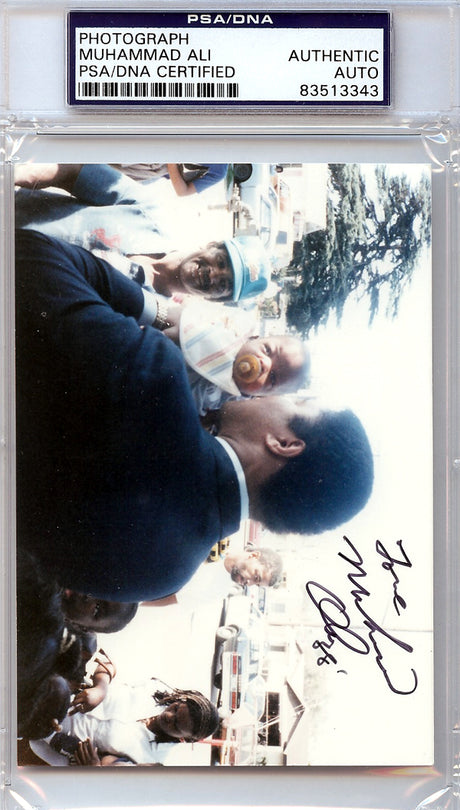 Muhammad Ali Autographed 3x5 Photo PSA/DNA #83513343