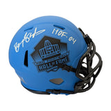 Barry Sanders Autographed Hall Of Fame Rave Mini Helmet with HOF 04 Inscription