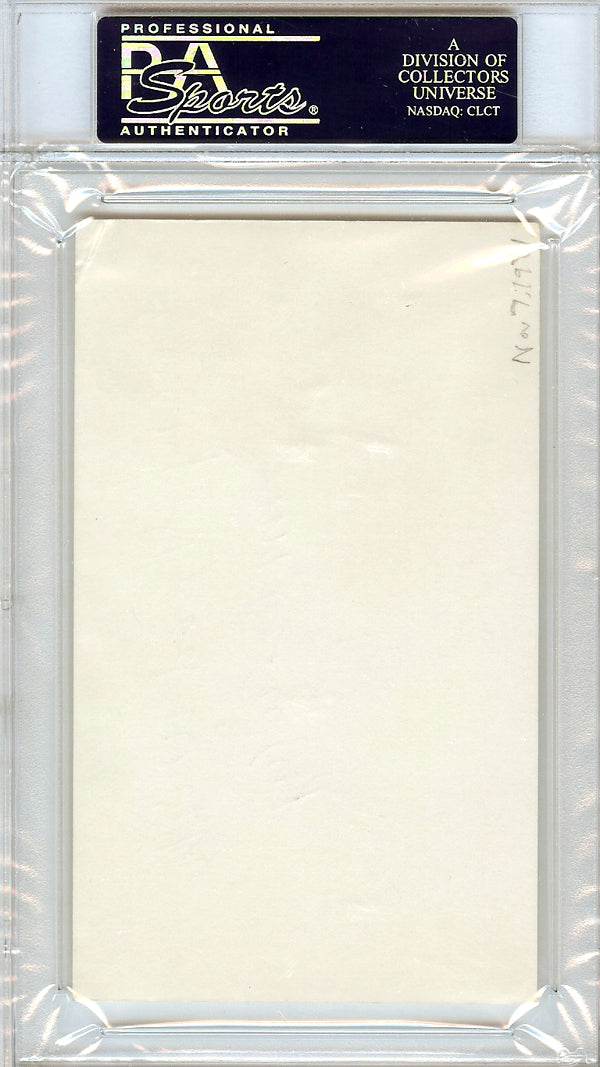 Jim Crowley Autographed 3x5 Index Card "Every Good Wish" Notre Dame Four Horsemen PSA/DNA #83706743