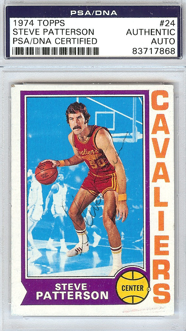 Steve Patterson Autographed 1974 Topps Card #24 Cleveland Cavaliers PSA/DNA #83717868