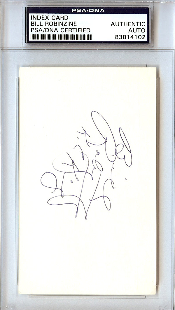 Bill Robinzine Autographed 3x5 Index Card Kansas City Kings PSA/DNA #83814102
