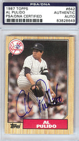 Al Pulido Autographed 1987 Topps Card #642 New York Yankees PSA/DNA #83828649