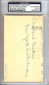Cleveland Buckner Autographed 3x5 Government Postcard New York Knicks PSA/DNA #83859553