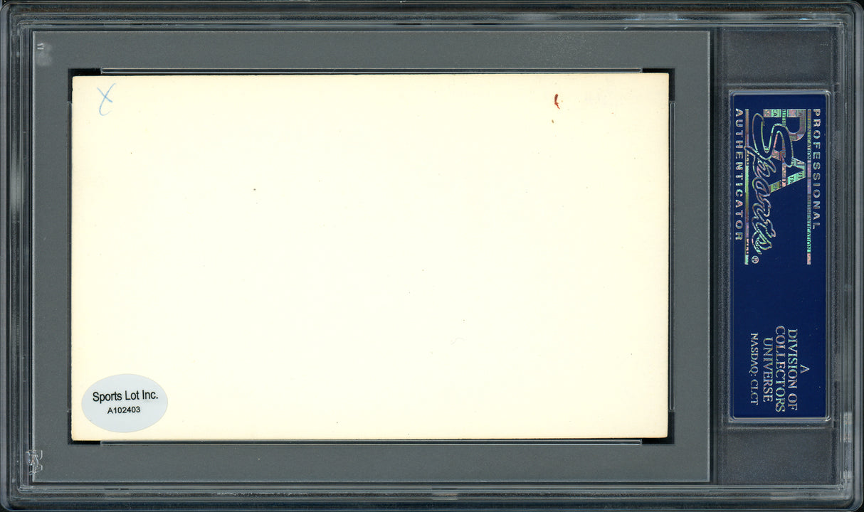 Joe Agler Autographed 3x5 Index Card Washington Senators PSA/DNA #83860251