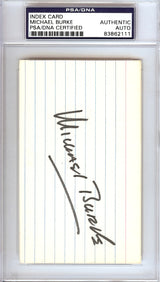 Michael Burke Autographed 3x5 Index Card New York Yankees President PSA/DNA #83862111