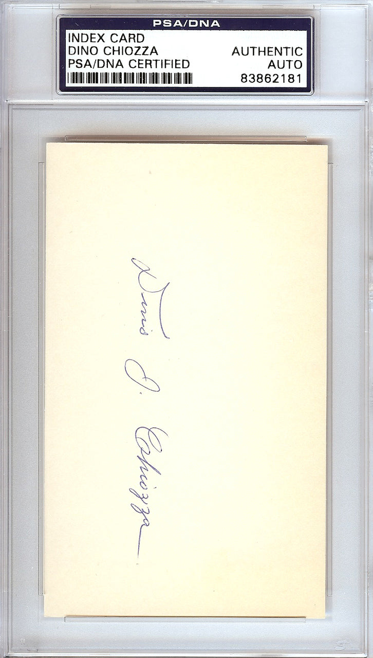Dino Chiozza Autographed 3x5 Index Card Philadelphia Phillies PSA/DNA #83862181