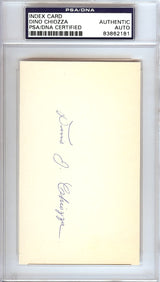 Dino Chiozza Autographed 3x5 Index Card Philadelphia Phillies PSA/DNA #83862181