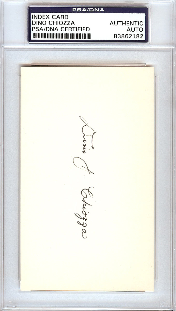 Dino Chiozza Autographed 3x5 Index Card Philadelphia Phillies PSA/DNA #83862182