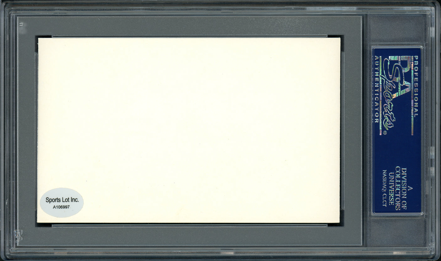 Chester Chet "Lefty" Covington Autographed 3x5 Index Card Philadelphia Phillies PSA/DNA #83862801