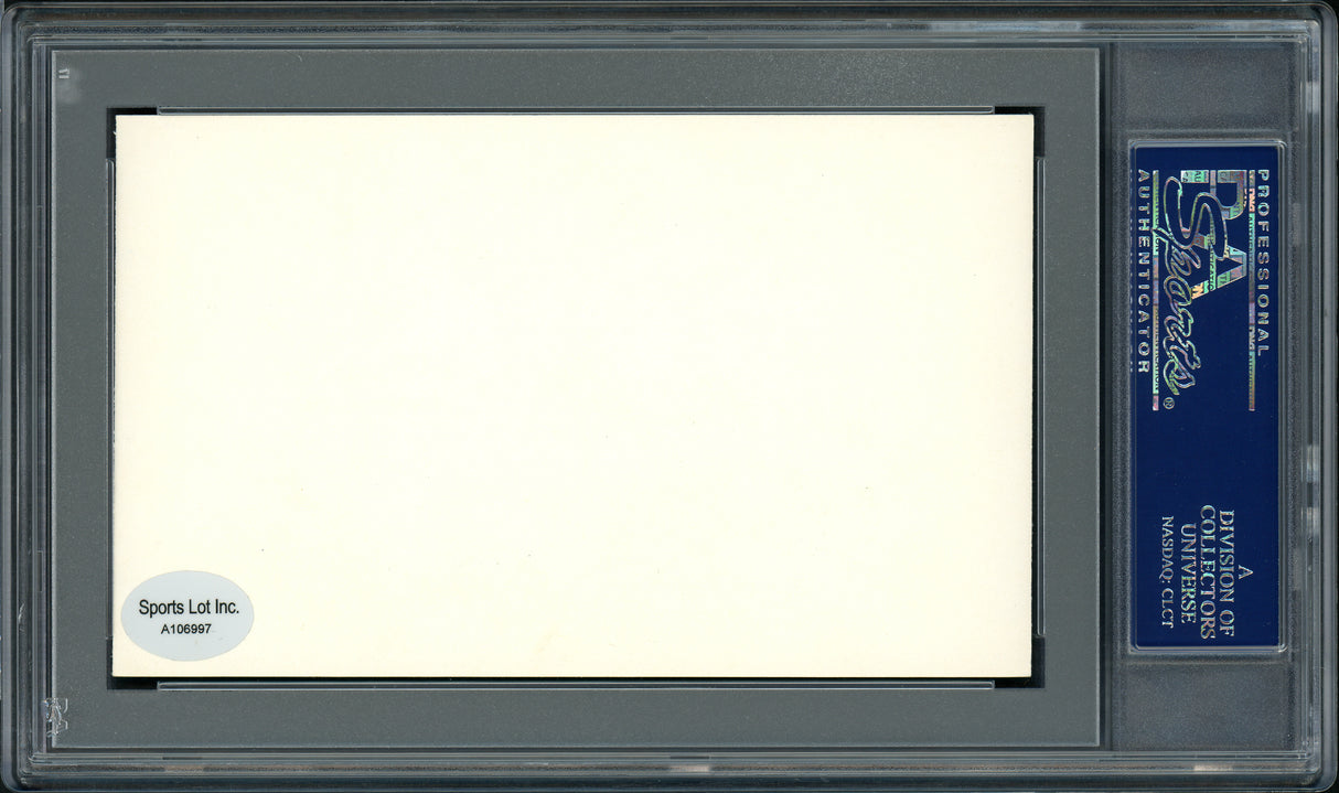 Chester Chet "Lefty" Covington Autographed 3x5 Index Card Philadelphia Phillies PSA/DNA #83862801