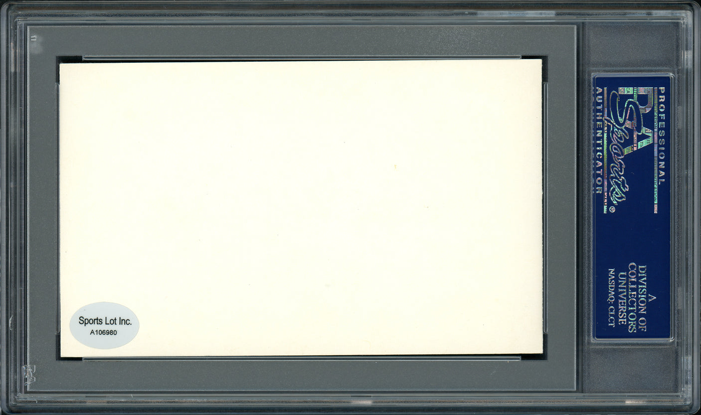 Chester Chet "Lefty" Covington Autographed 3x5 Index Card Philadelphia Phillies PSA/DNA #83862802