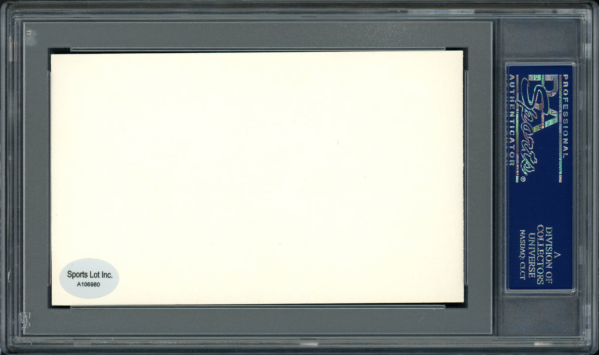 Chester Chet "Lefty" Covington Autographed 3x5 Index Card Philadelphia Phillies PSA/DNA #83862802